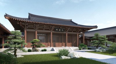 中式寺庙3D模型下载